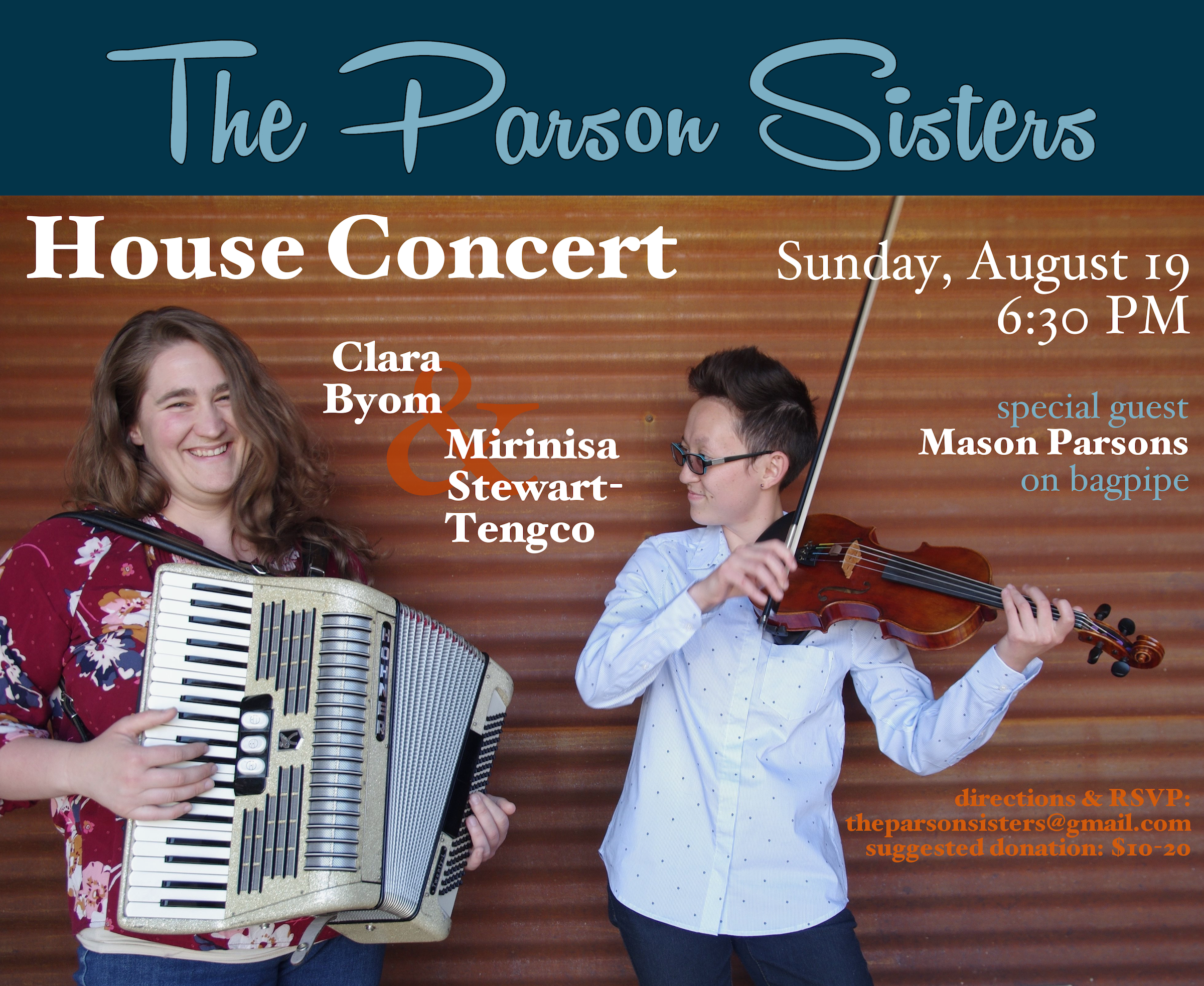 August house concert poster